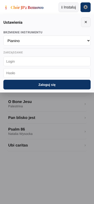 Formularz logowania w sekcji Zarządzanie